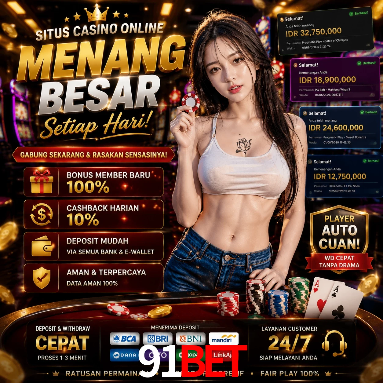 91bet slots no app